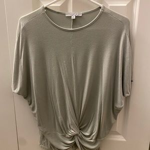 Oversized dressy blouse, hint of green, soft